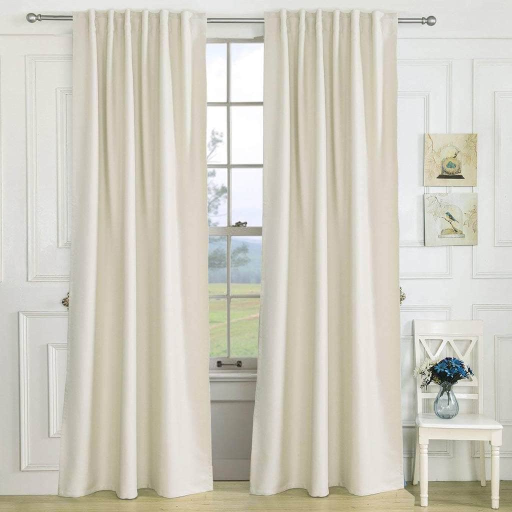 Beige Poly-Cotton Curtains Decor Ideas