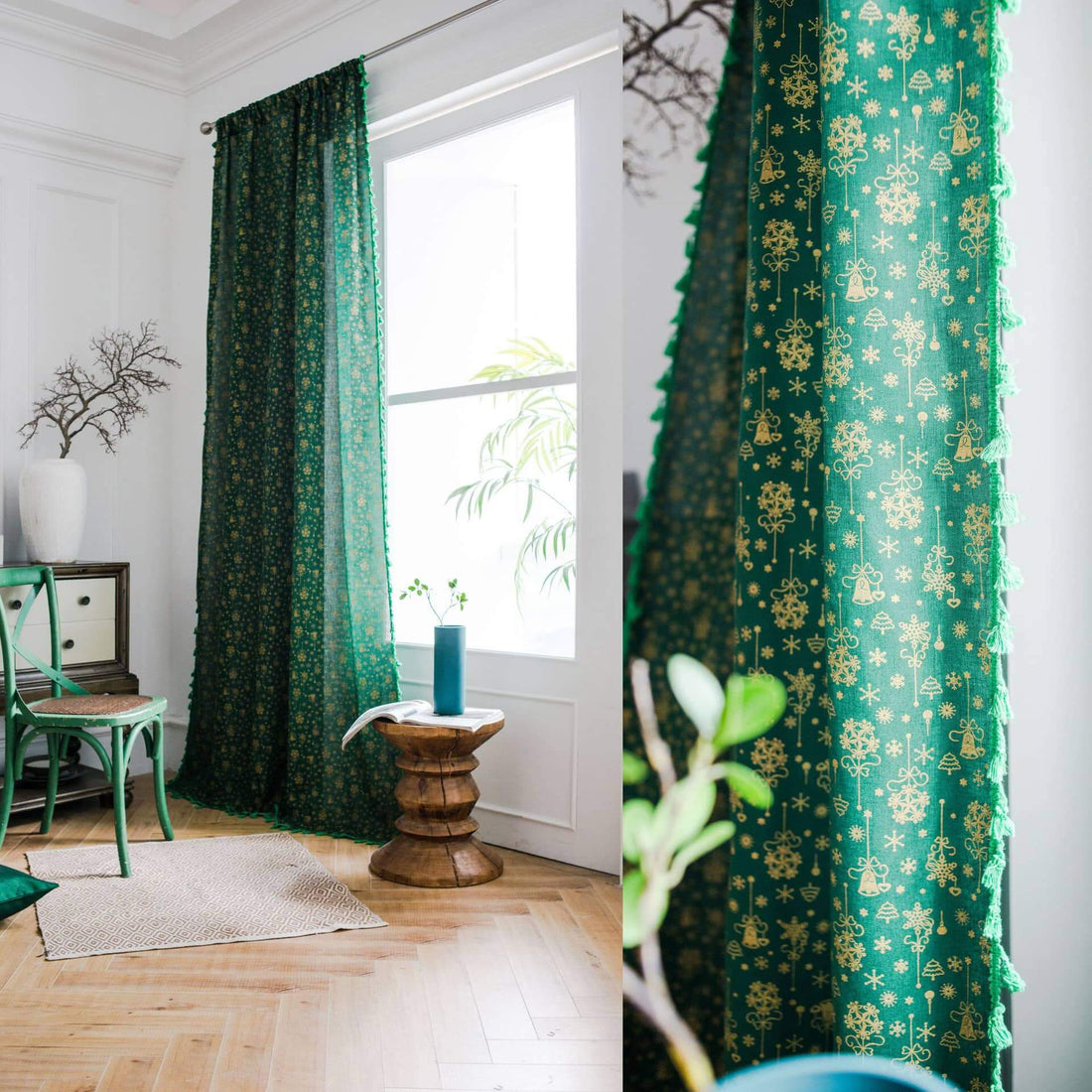 What are Christmas curtains?