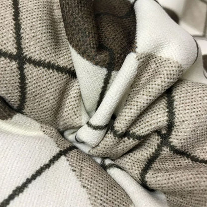 Heritage Argyle Diamond Brown Beige Curtains