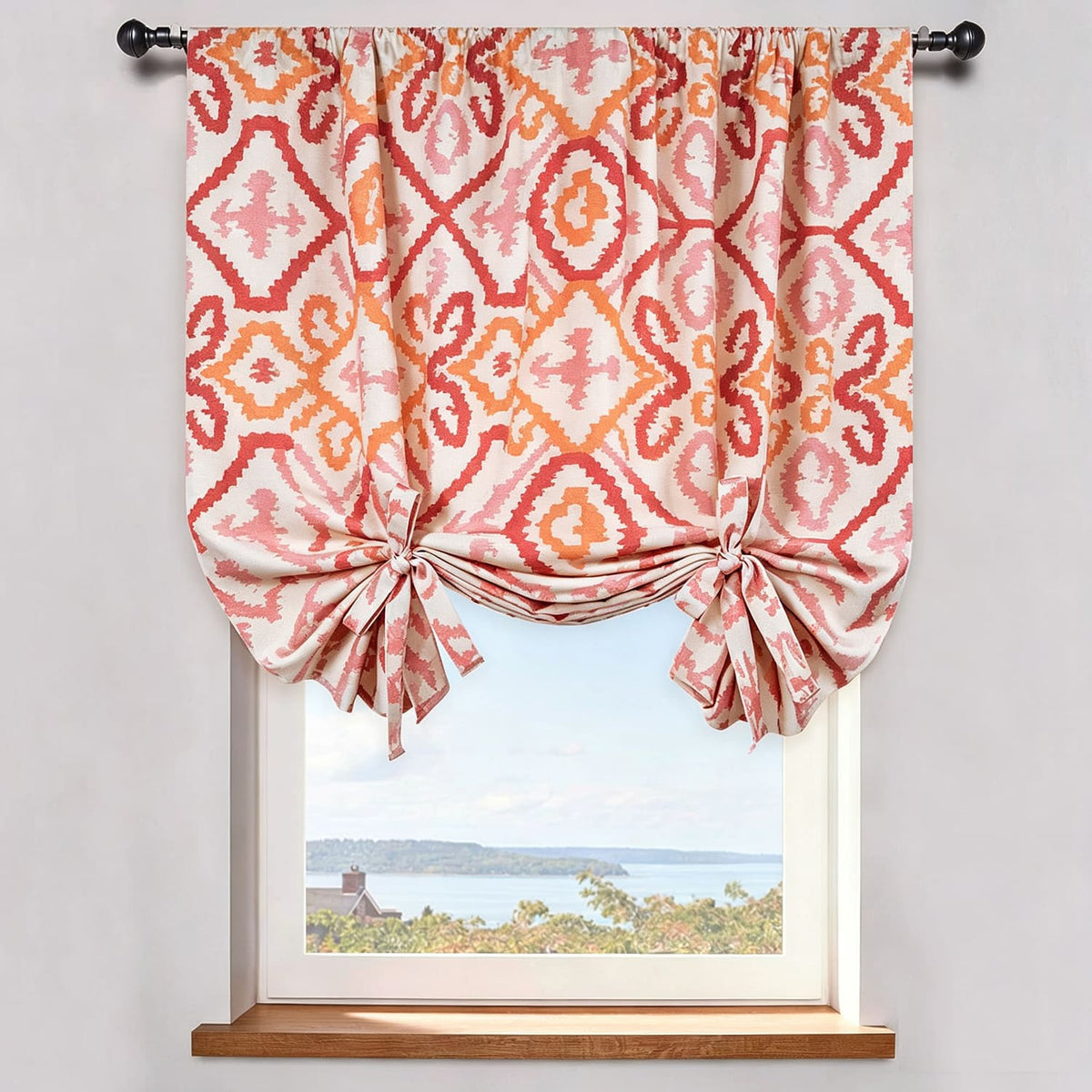 Red Pink Orange Geometry Bright Warm Decro Balloon Shade Curtains