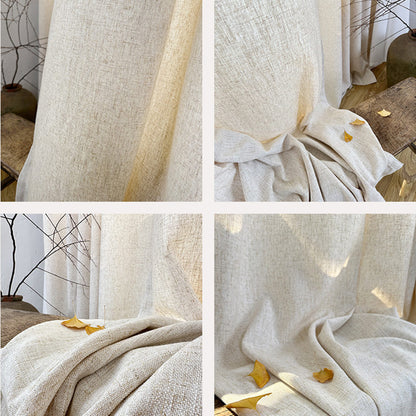 Wild Beauty Thick Linen Curtains Natural Drapes