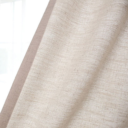 Beige Natural Linen Curtains Drapes for Living Room 2 Panels