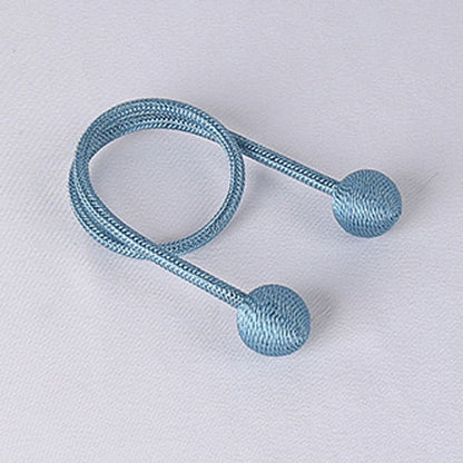 2 Pack Solid Color Ball Curtain Tiebacks, Magnetic Window Drape Holdbacks for Home Decor