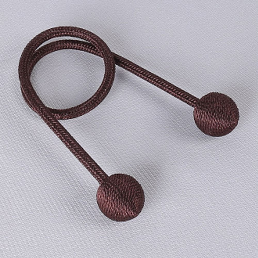 2 Pack Solid Color Ball Curtain Tiebacks, Magnetic Window Drape Holdbacks for Home Decor