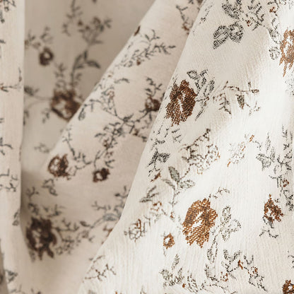 Pastoral Romance Double-Sided Small Floral Jacquard Chenille Drapes