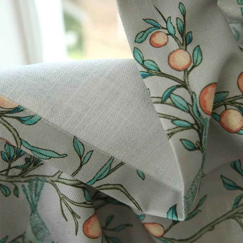 fancy light blue green leaf draperies ceiling drapes and curtains for sale
