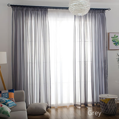 Modern Colorful Semi Sheer Curtains Elegant Window Sheers Decorative Sheer Drapes