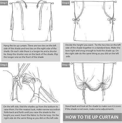 How to tie up ballon curtains