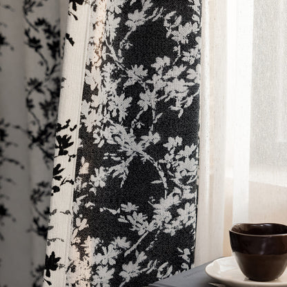 Rideaux à motifs géométriques bleus pour chambre à coucher