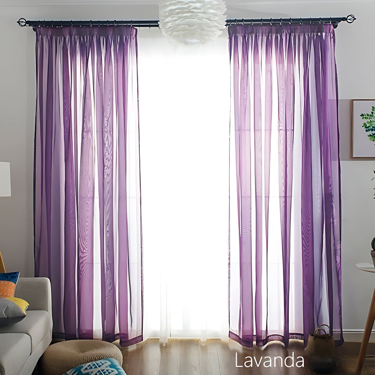 Modern Colorful Semi Sheer Curtains Elegant Window Sheers Decorative Sheer Drapes