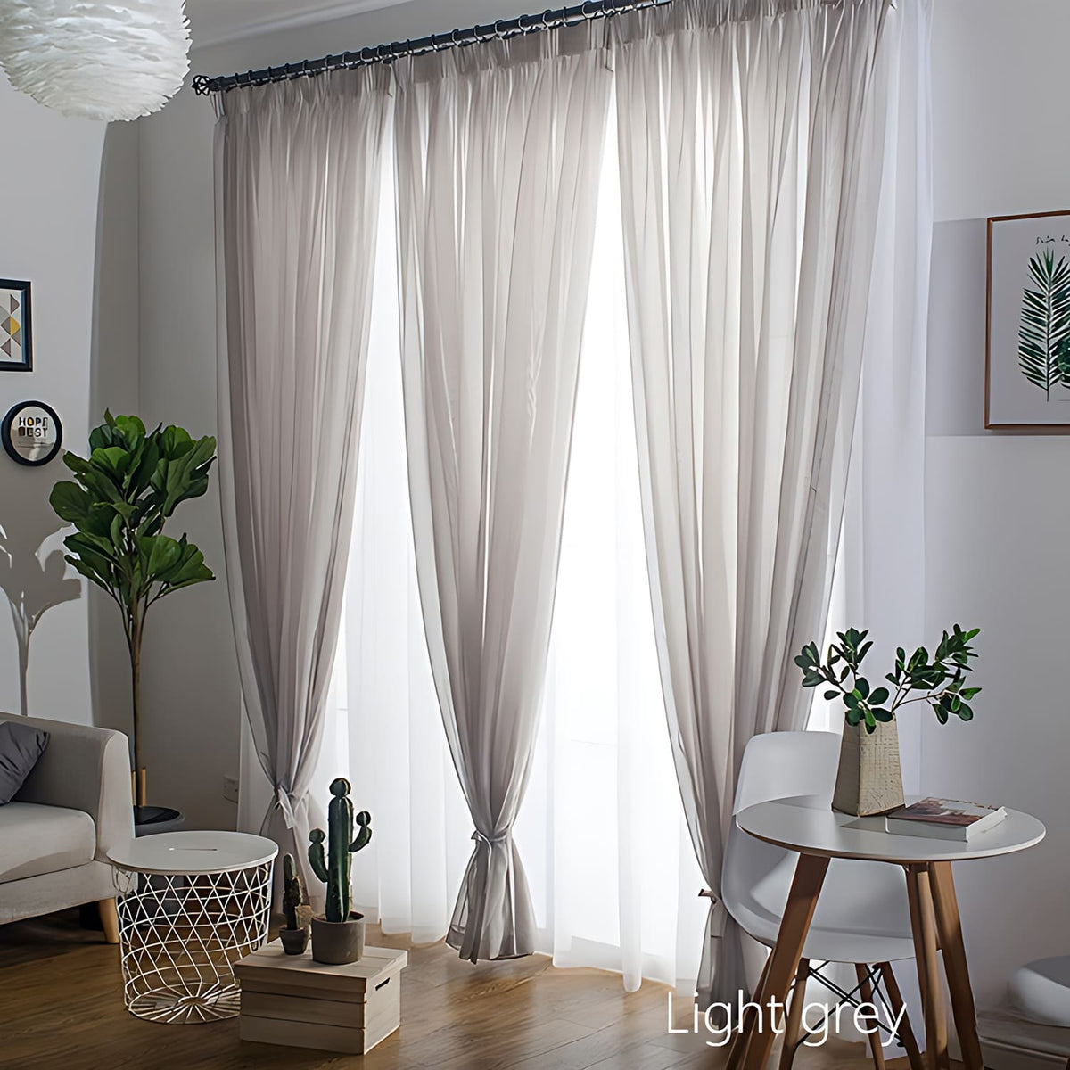 Modern Colorful Semi Sheer Curtains Elegant Window Sheers Decorative Sheer Drapes