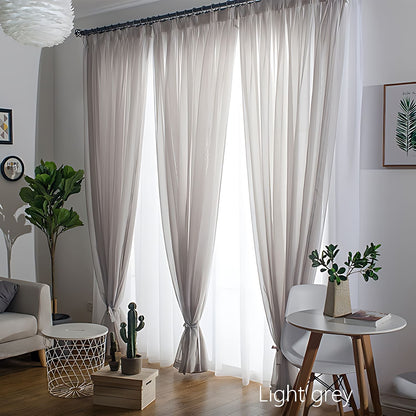 Modern Colorful Semi Sheer Curtains Elegant Window Sheers Decorative Sheer Drapes