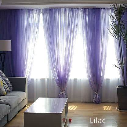 Modern Colorful Semi Sheer Curtains Elegant Window Sheers Decorative Sheer Drapes