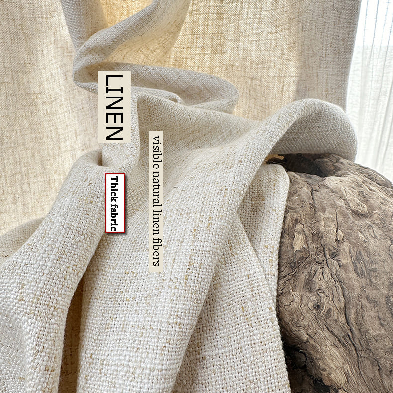 Wild Beauty Thick Linen Curtains Natural Drapes