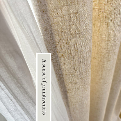 Wild Beauty Thick Linen Curtains Natural Drapes
