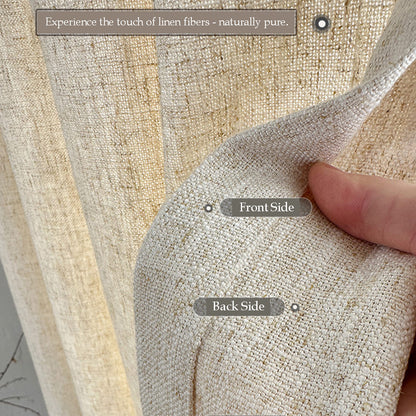 Wild Beauty Thick Linen Curtains Natural Drapes