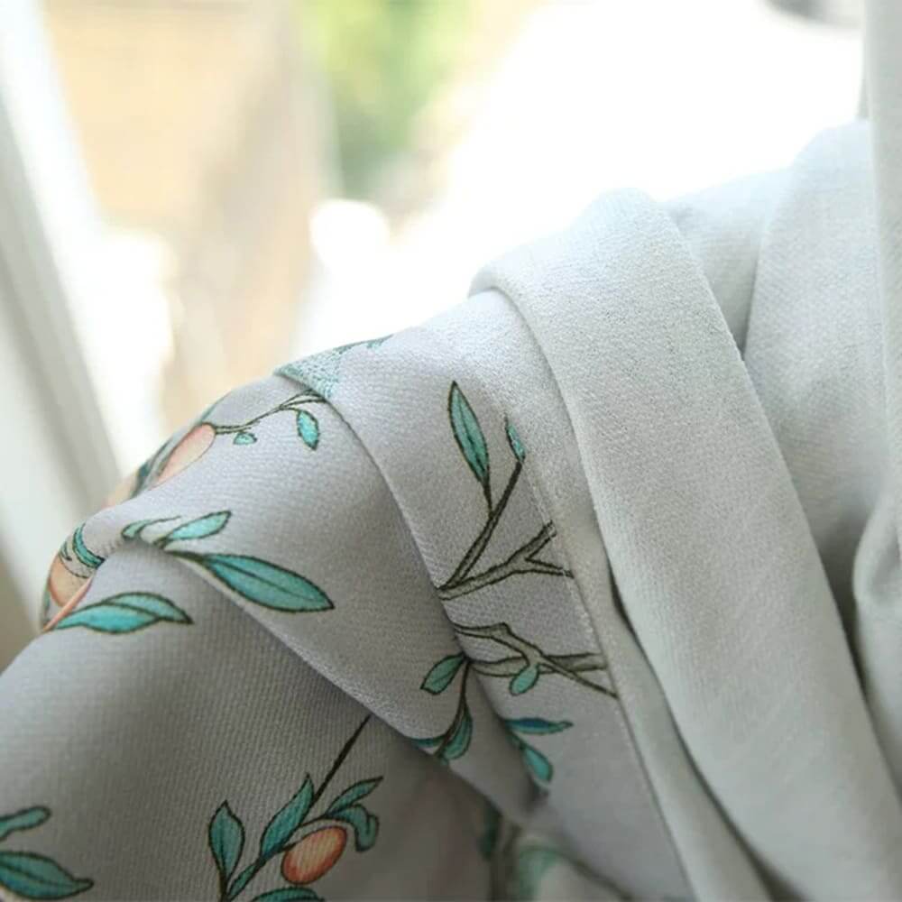 modern light blue green leaf kitchen curtains decorative door window drapes