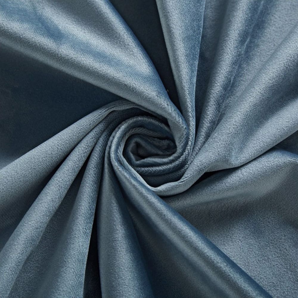Powderblue Velvet Balloon Shade Curtains