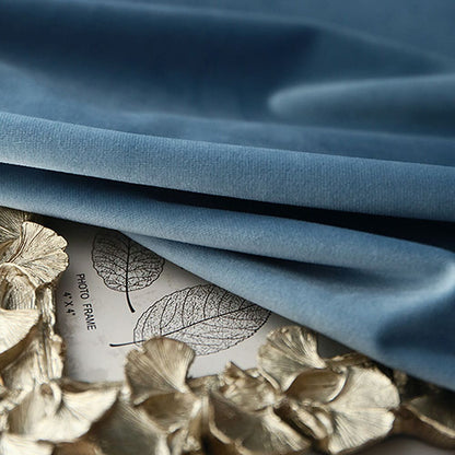 Powderblue Velvet Balloon Shade Curtains