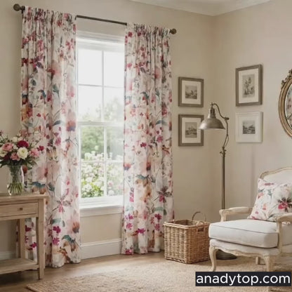 Brilliant Flowers Curtains Song of Summer Living Room Drapes 2 Panels