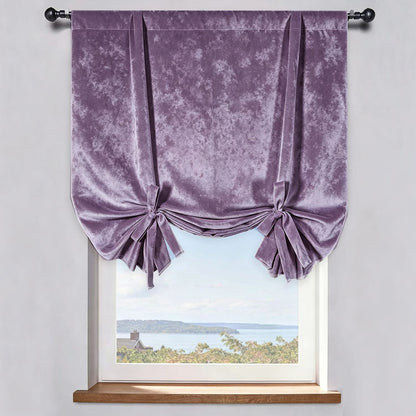 Rideaux et tentures en velours mauve pour salon/chambre à coucher 1 ensemble de 2 panneaux