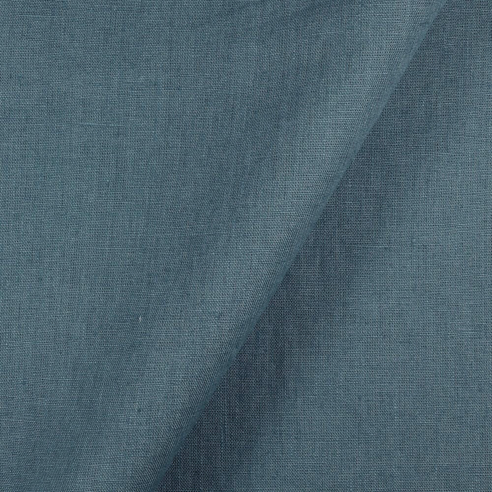 Steel Blue Slate Gray Natural Linen Curtains and Drapes 2 Panels