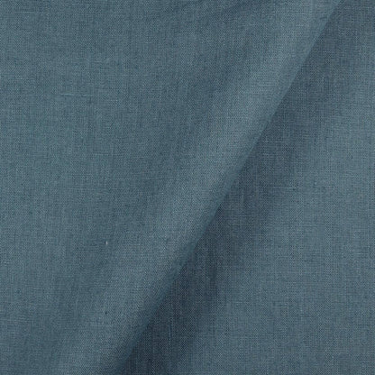 Steel Blue Slate Gray Natural Linen Curtains and Drapes 2 Panels