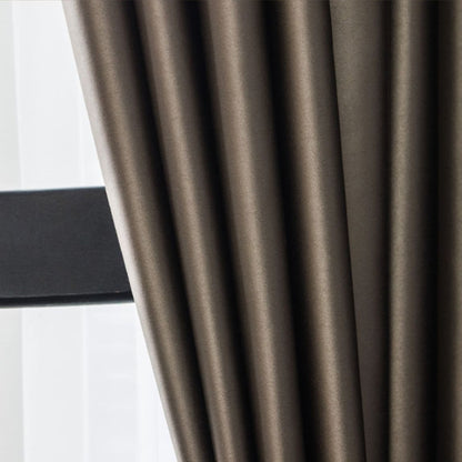 Rich Taupe Elegance Blackout Curtains Thermal Insulated Drapes