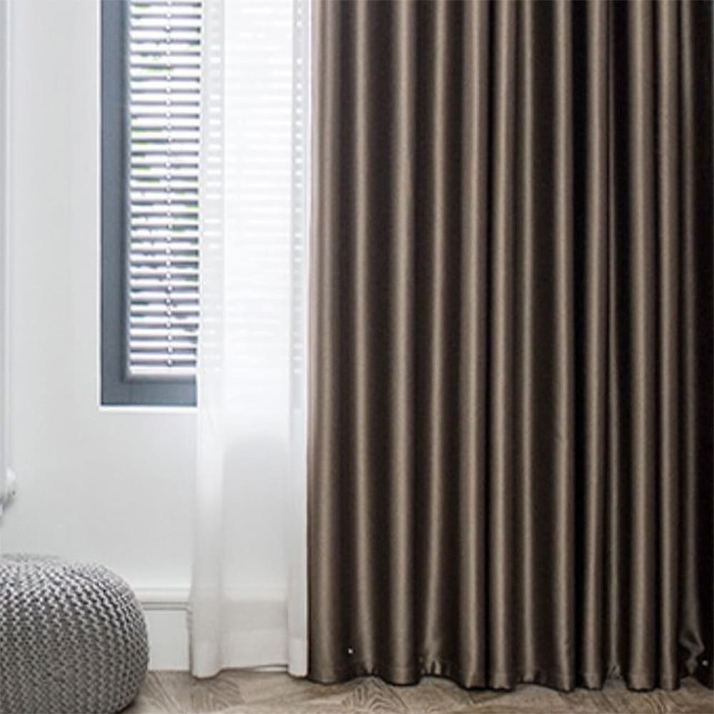 Rich Taupe Elegance Blackout Curtains Thermal Insulated Drapes