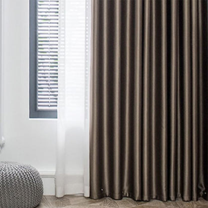 Rich Taupe Elegance Blackout Curtains Thermal Insulated Drapes
