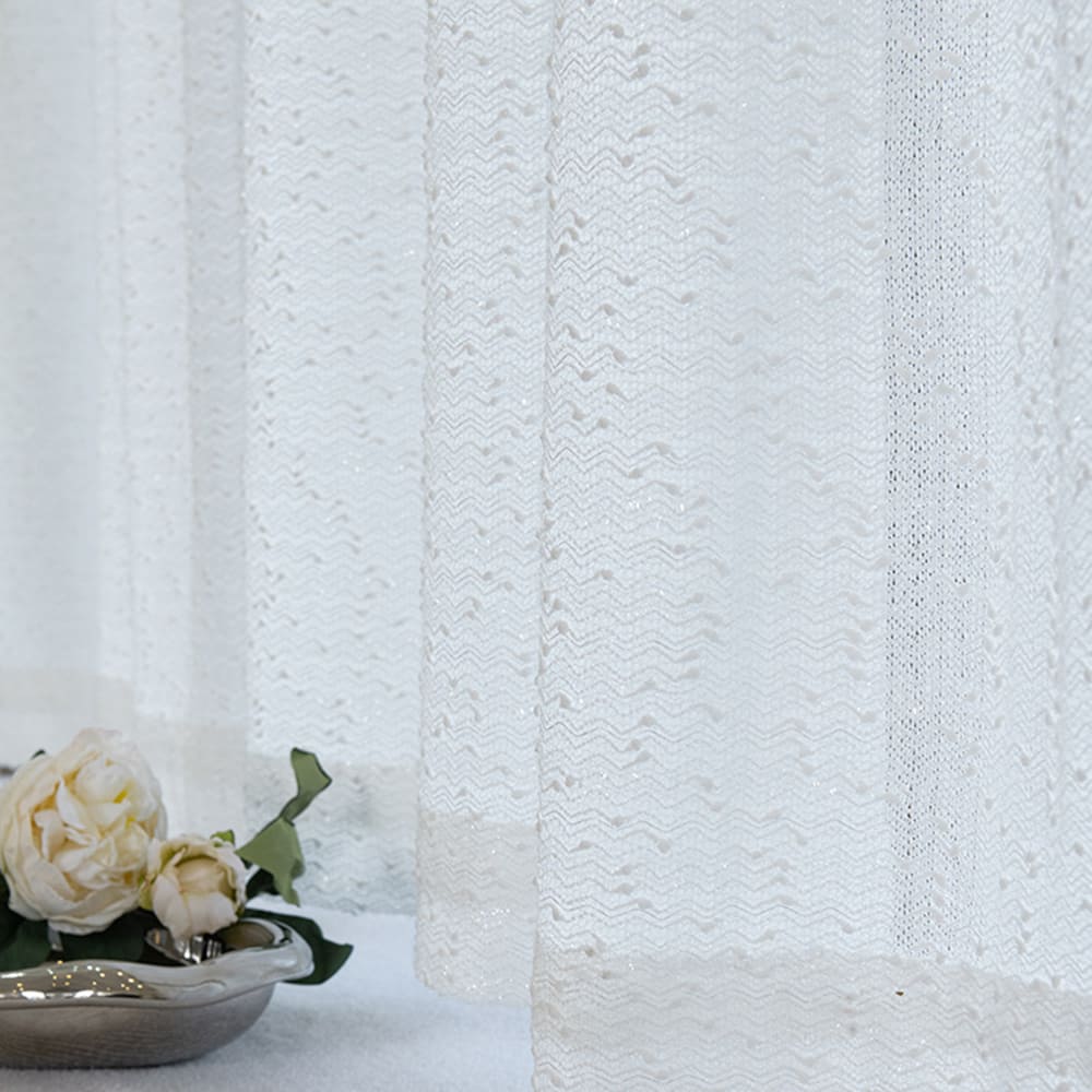 French Chanle Style Graceful Sheer Curtains Mint Green/Light Brown/White
