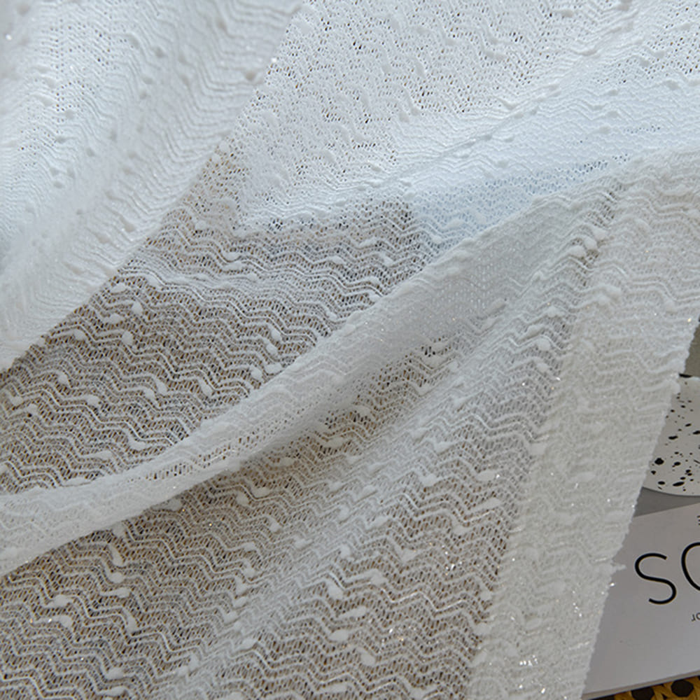 French Chanle Style Graceful Sheer Curtains Mint Green/Light Brown/White