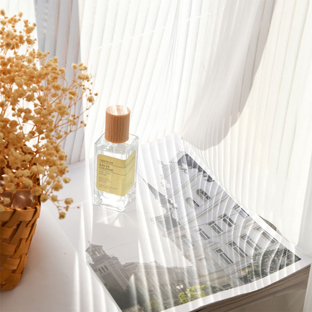 Organ White Vertical Striped Blinds Sheer Curtains