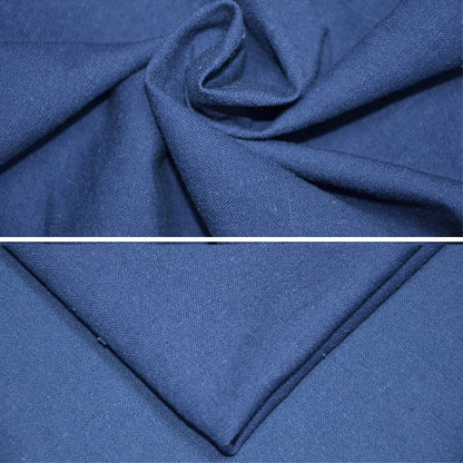 Denim Blue Natural Linen Curtains and Drapes 2 Panels for Living Room
