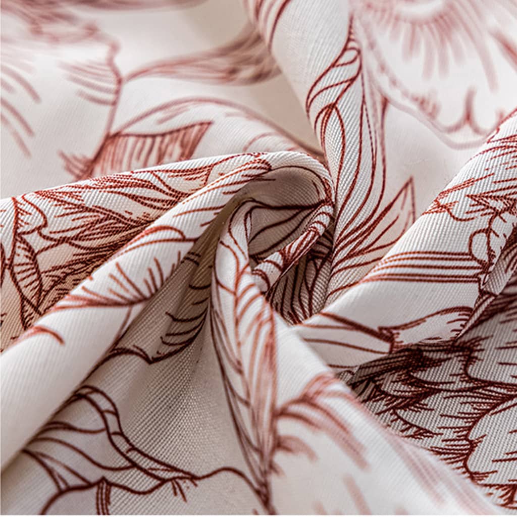 cute red charcoal drawing kids noise cancelling curtains thermal drapes