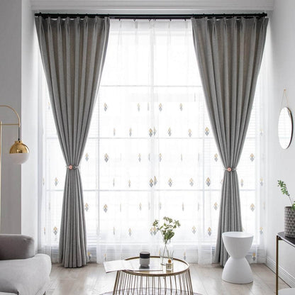 modern grey dining room curtains light blocking pleated drapes for sale
