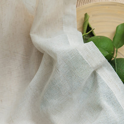 Nature Linen Sheer Curtains for Living Room Cotton Blend Bedroom Voiles 2 Panels - Anady Top Space Design