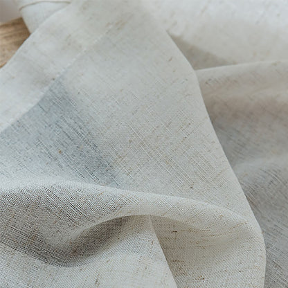 Nature Linen Sheer Curtains for Living Room Cotton Blend Bedroom Voiles 2 Panels - Anady Top Space Design